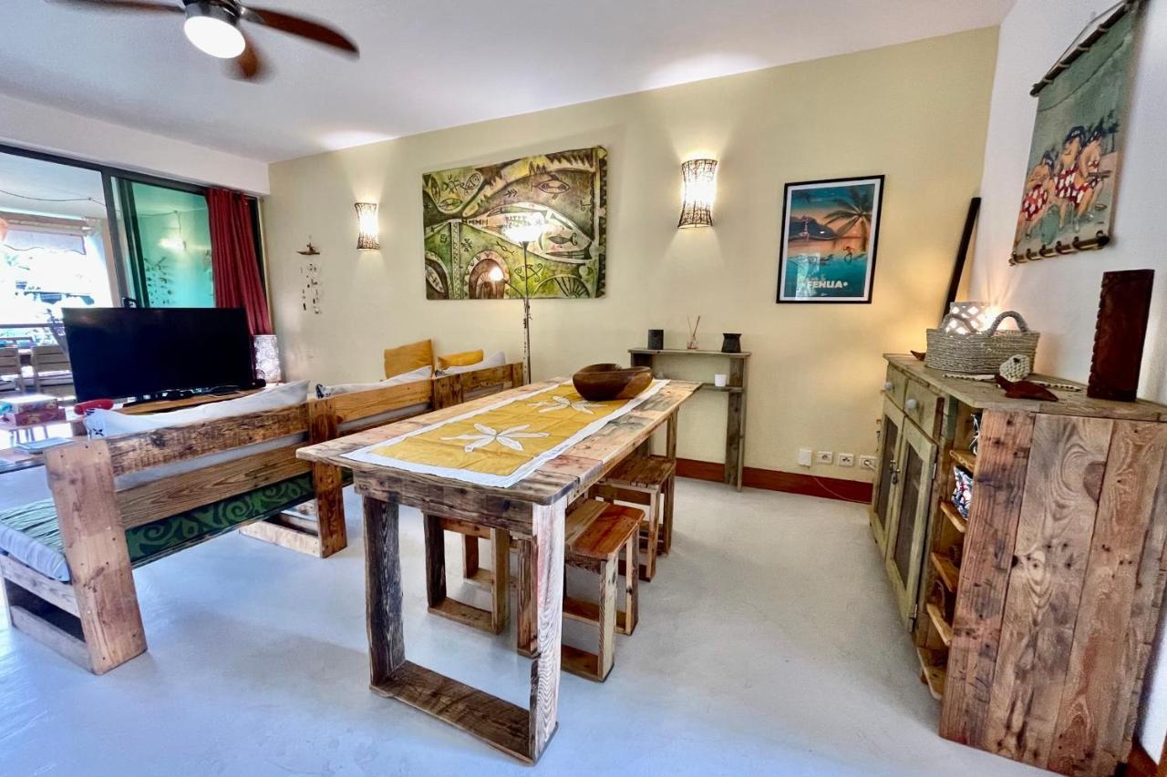 Vaiava Beach Carlton- Tahiti - Beachfront Luxury Residence & Pool - 4 Pers Punaauia  Dış mekan fotoğraf