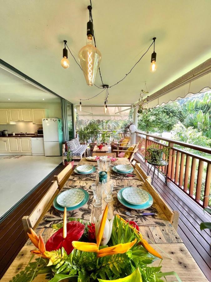 Vaiava Beach Carlton- Tahiti - Beachfront Luxury Residence & Pool - 4 Pers Punaauia  Dış mekan fotoğraf
